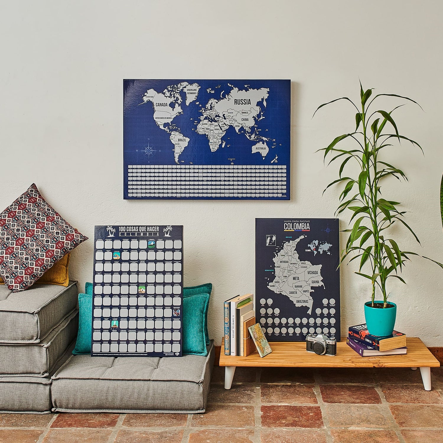 Mapas para raspar de Colombia y el mundo