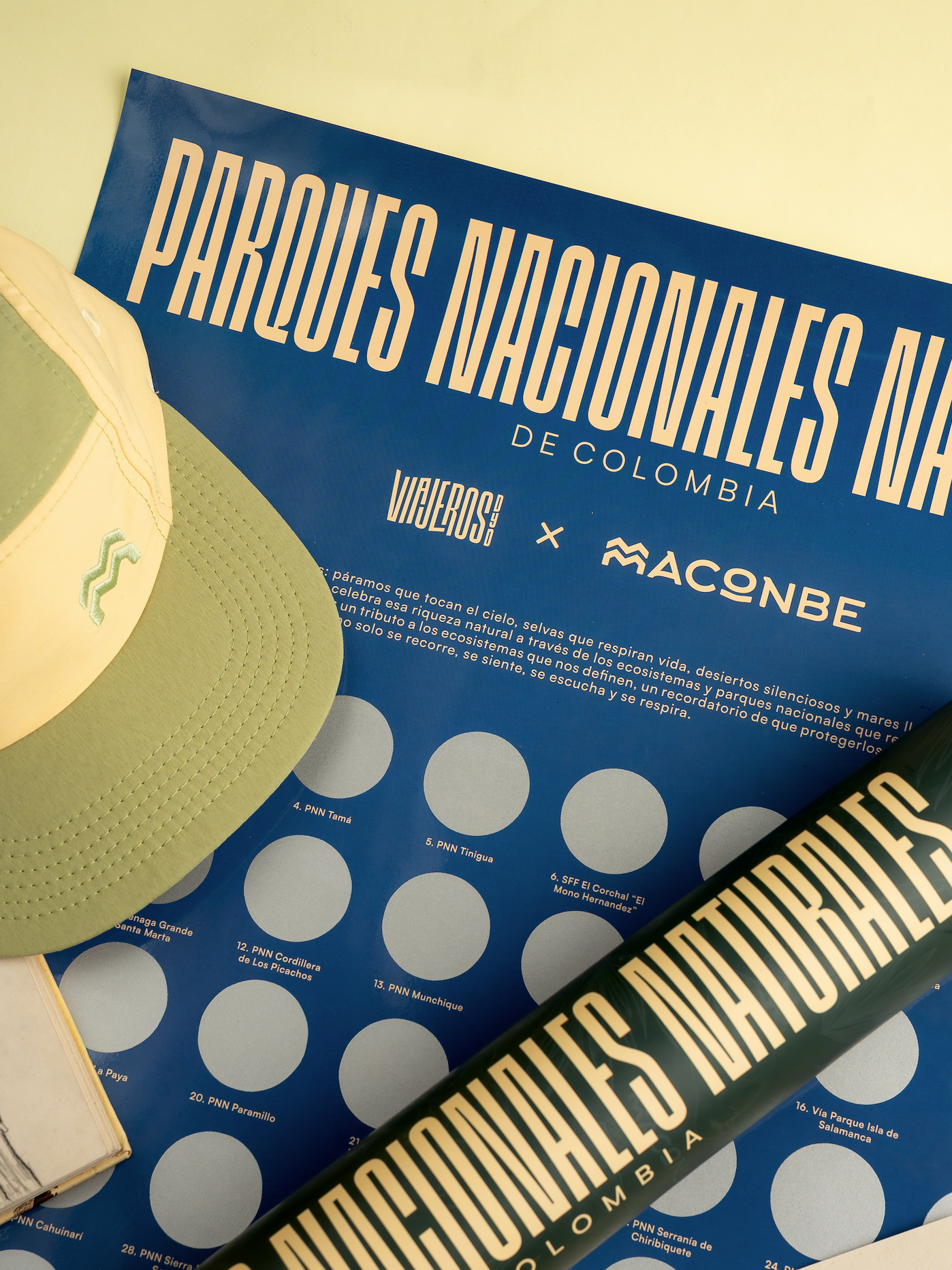 Poster raspable parques nacionales naturales de colombia Viajeros DyD x Maconbe