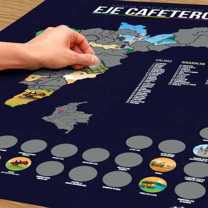 Mapa del Eje Cafetero Raspable