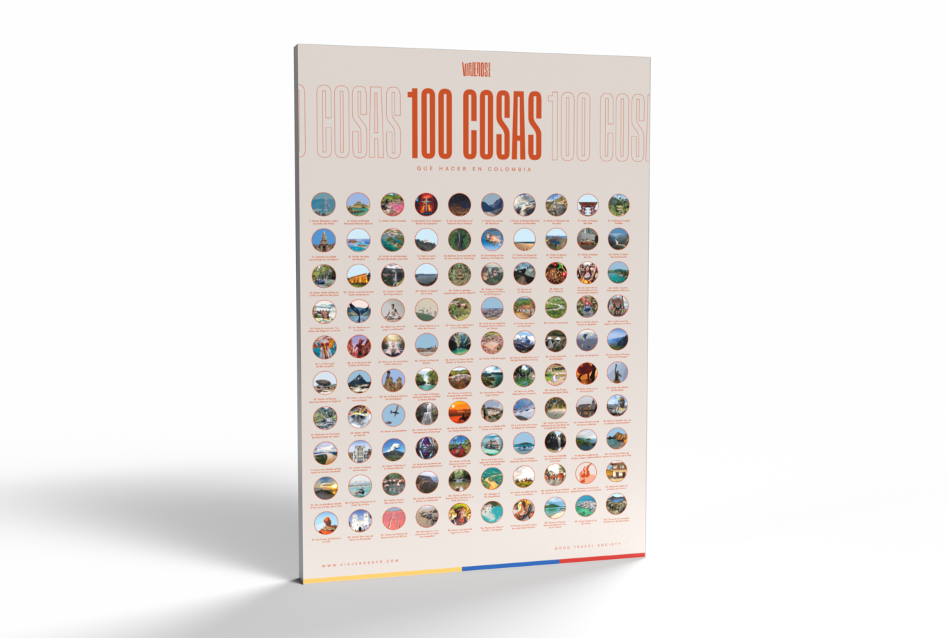 Poster 100 Cosas que hacer en Colombia Premium