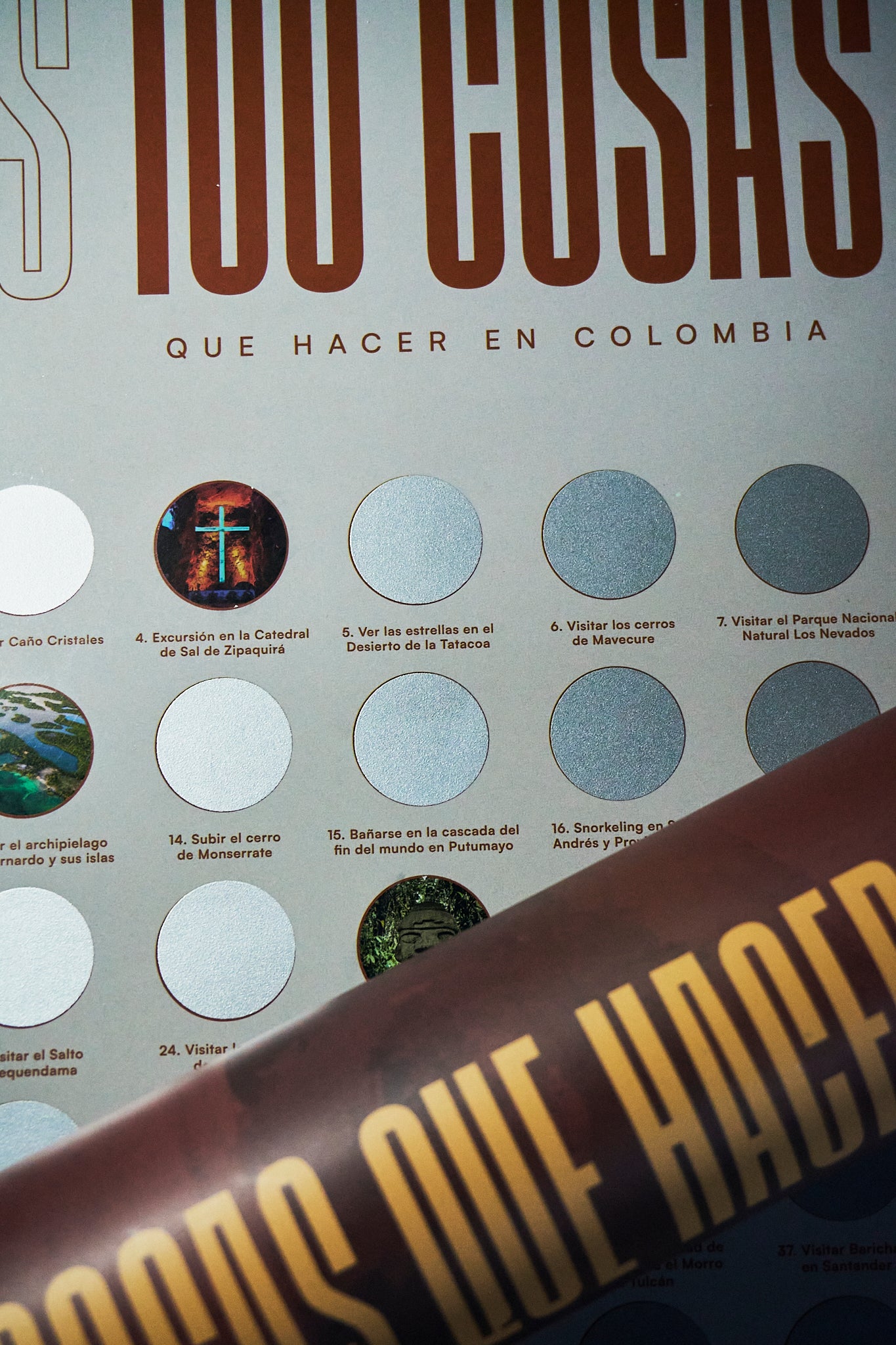 El Influencer: Mapa Colombia + Mapamundi + Póster 100 cosas que hacer en Colombia