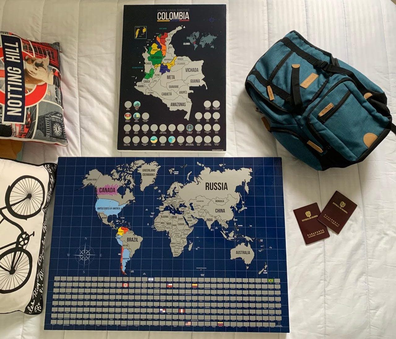 Marco MDF para colgar mapas y decorar espacios