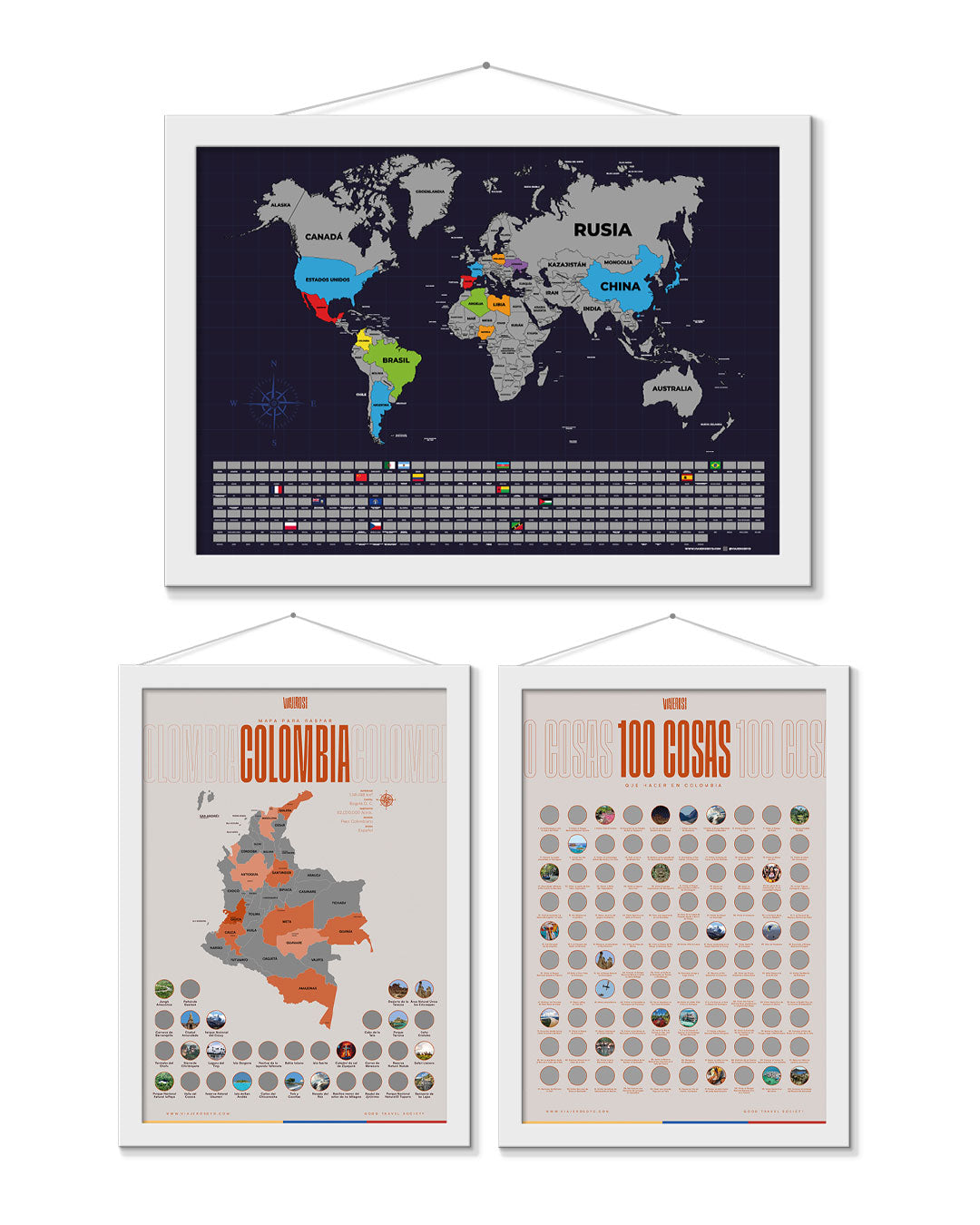 Poster 100 Cosas que hacer en Colombia Premium