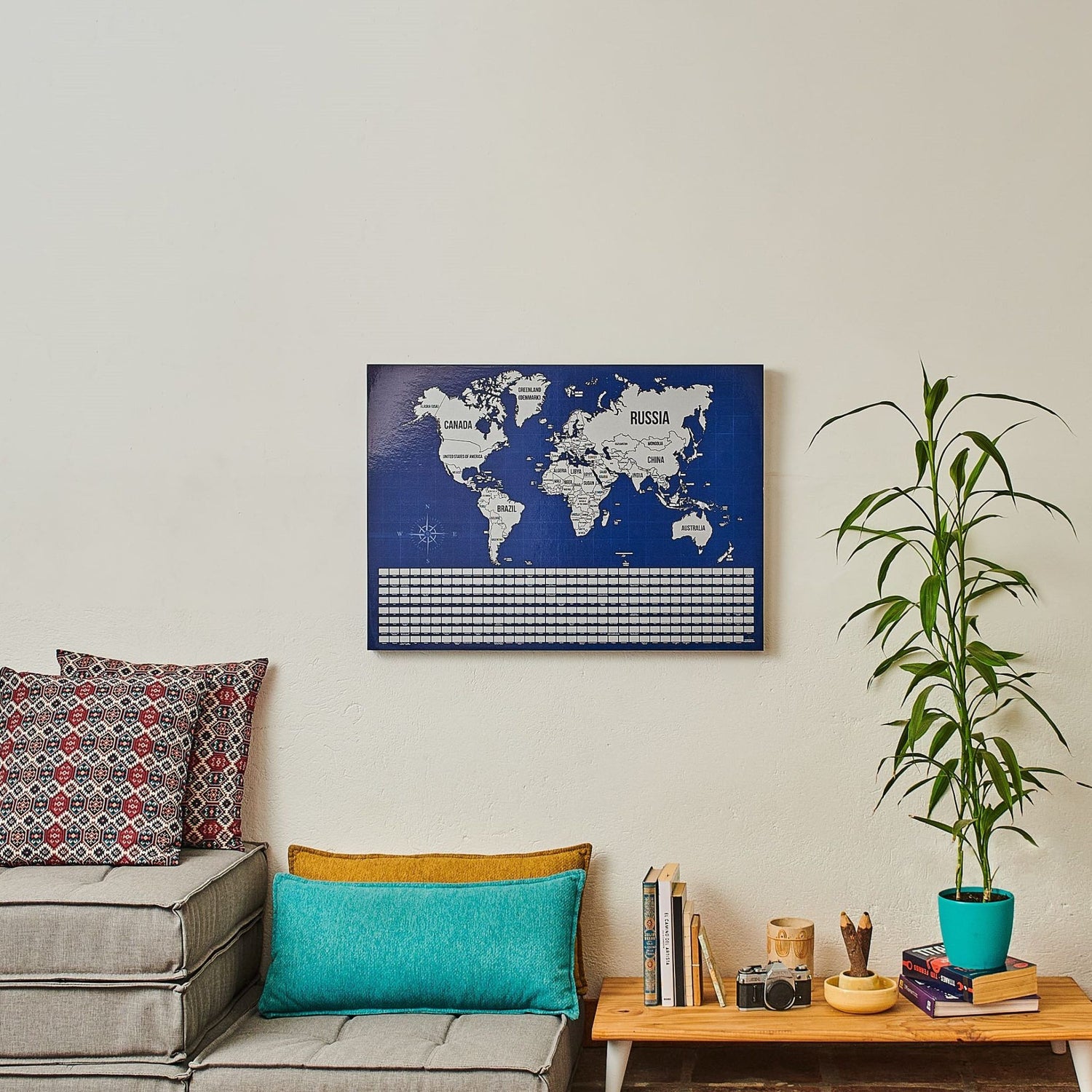 Marco MDF para colgar mapas y decorar espacios