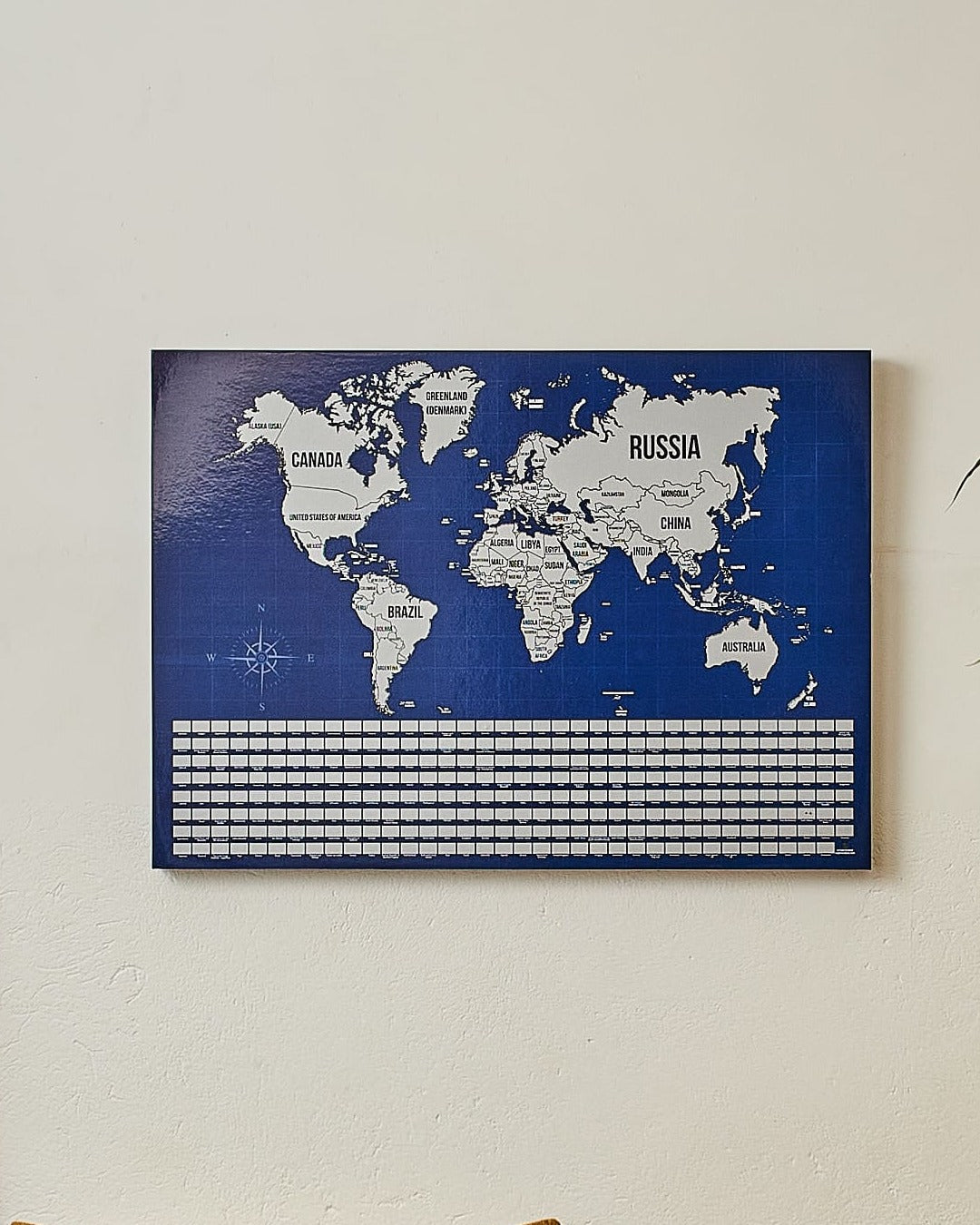 Marco MDF para colgar mapas y decorar espacios