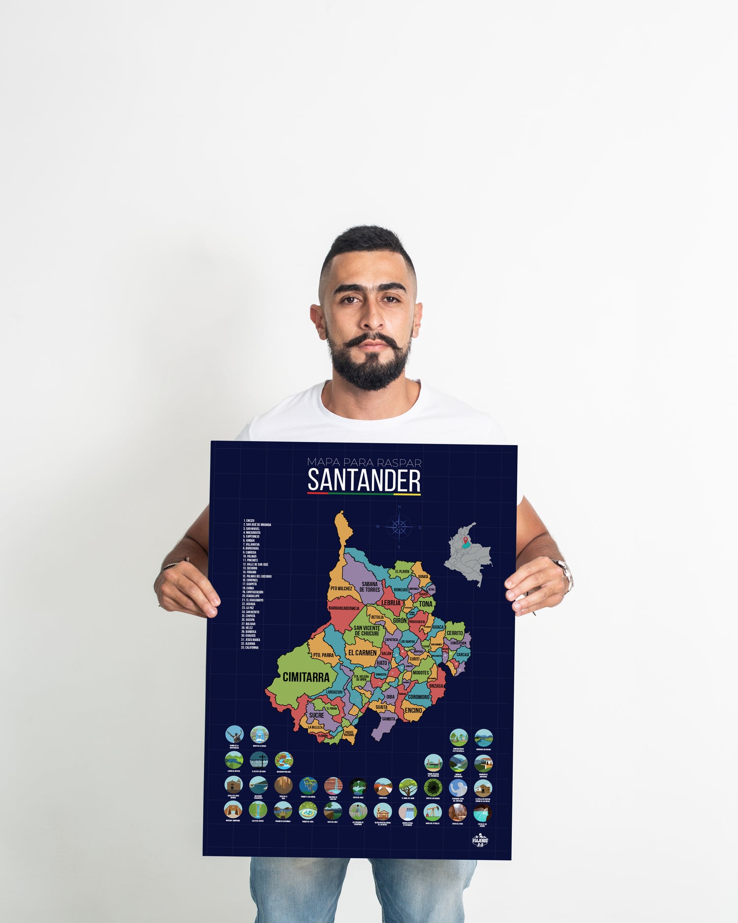 Mapa de Santander para Raspar