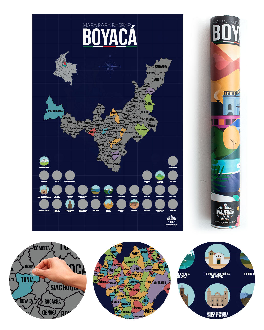 Mapa de Boyacá para Raspar