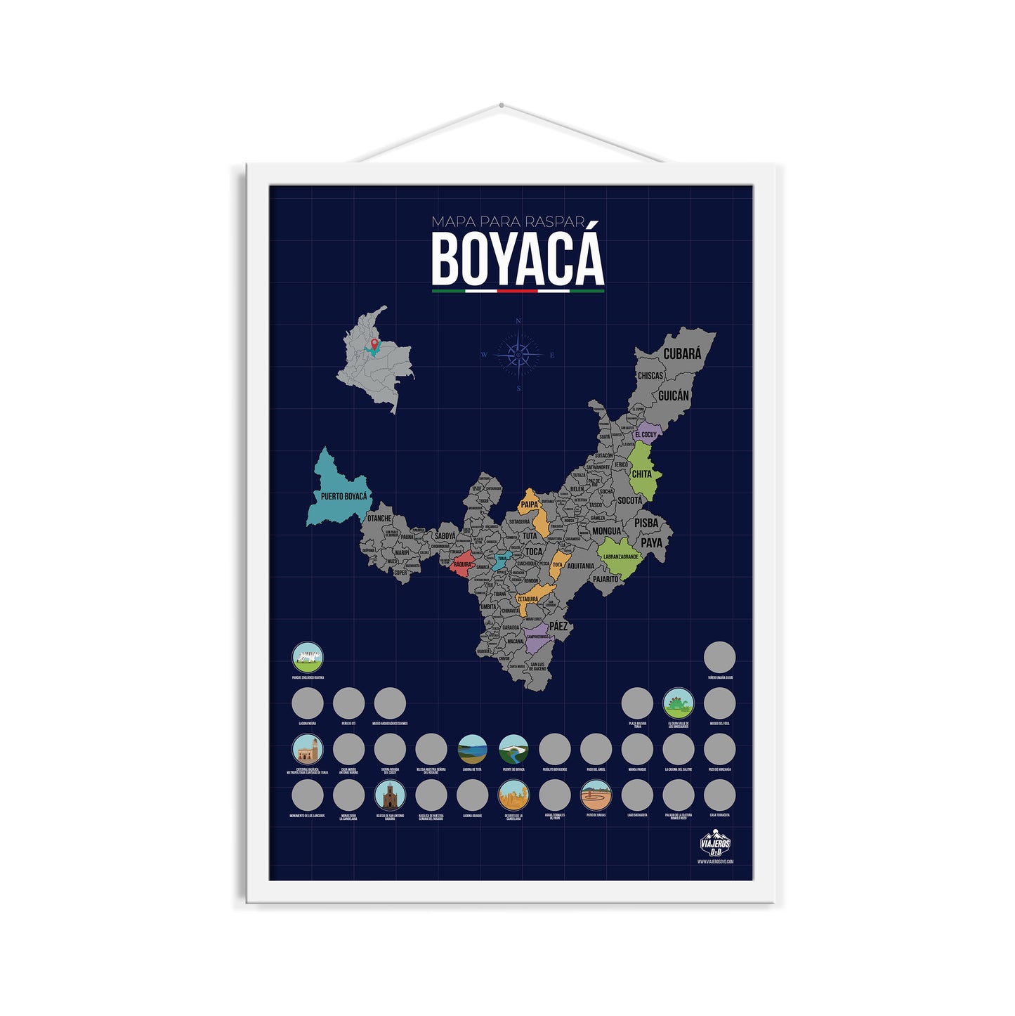 Mapa de Boyacá para Raspar