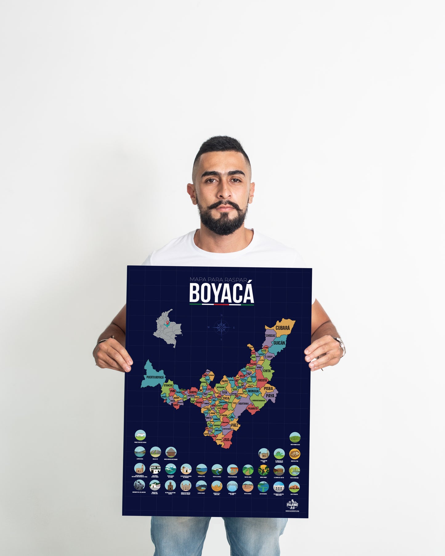 Mapa de Boyacá para Raspar