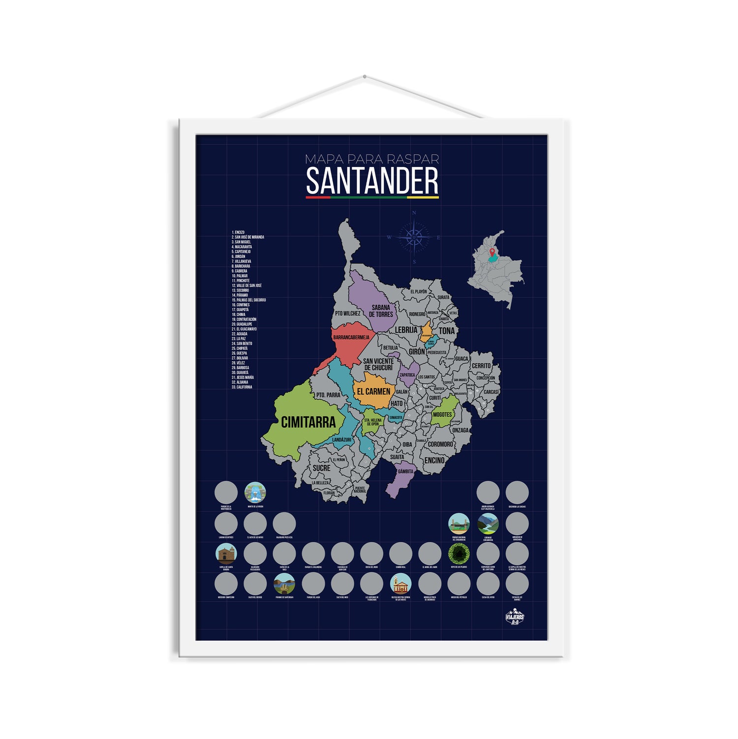 Mapa de Santander para Raspar